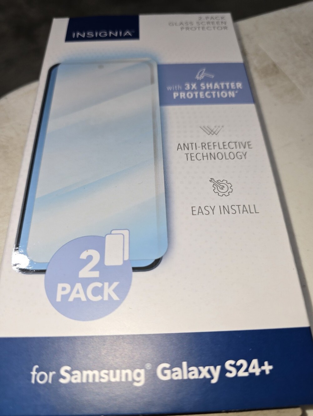 Insignia, 1 Only Pack,  Anti-Reflective Phone Screen Protector, Samsung S24+